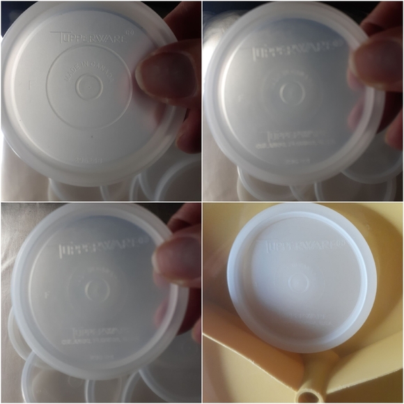 Vtg {4} Tupperware Tumbler Seal Lids 296 *Set of 4* *4 Pack* - Picture 5 of 16